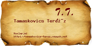 Tamaskovics Teréz névjegykártya