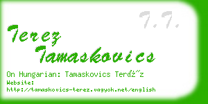 terez tamaskovics business card
